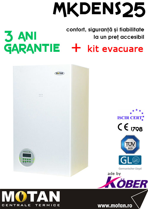 Centrala termica marca MOTAN model MKDENS 25 C14SPV 25Kw