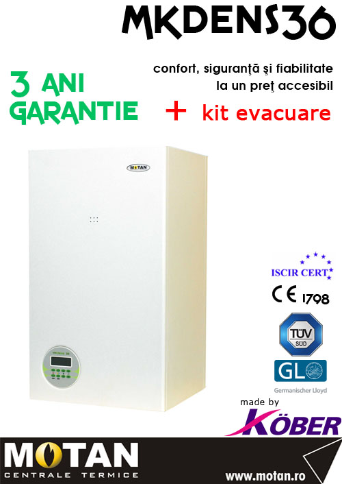 Centrala termica marca MOTAN model MKDENS 36 C13SPV 36Kw