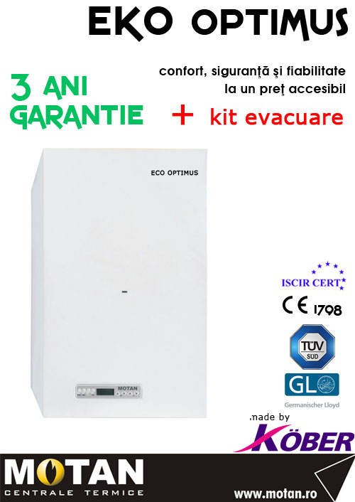 Centrala termica marca MOTAN model EKO OPTIMUS C32SPV 24Kw