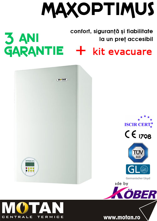 Centrala termica marca MOTAN model MAXOPTIMUS C17 SPV 31Kw